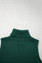 Load image into Gallery viewer, Evergreen High Neck Sleeveless Embroidered Knit Sweater Vest