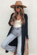 Load image into Gallery viewer, Dirty blue Solid Color Long Sleeve Casual Tunic Shift Cardigan