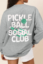 Load image into Gallery viewer, Gray PICKLE BALL SOCIAL CLUB Game Day Fashion Graphic Sweatshirt