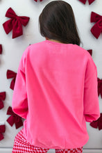 Load image into Gallery viewer, Pink Christmas Slogan Graphic Plaid Contrast Two-piece Pant Set