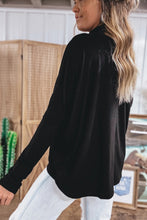 Load image into Gallery viewer, Black High Neck Long Sleeve Top