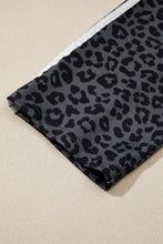 Load image into Gallery viewer, Pink Leopard Print Varsity Striped Detail 3/4 Sleeve Top Shift Pant Set