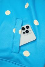 Load image into Gallery viewer, Blue Polka Dot Hooded Drawstring Long Sleeve Plus Size Set