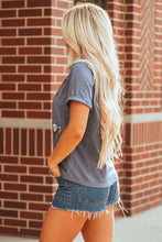 Load image into Gallery viewer, Gray Sequined Game Day Casual Tee