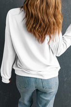 Load image into Gallery viewer, White Easter Eggs Plaid Bow Graphic Drop Shoulder Sweatshirt