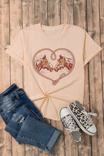 Load image into Gallery viewer, Khaki Rodeo Horse Graphic Western Cowgirl Fashion T Shirt