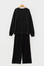 Load image into Gallery viewer, Racing Red MERRY Corded Long Sleeve Top and Pockets Pants Set