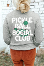 Load image into Gallery viewer, Gray PICKLE BALL SOCIAL CLUB Game Day Fashion Graphic Sweatshirt