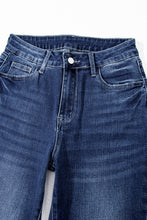 Load image into Gallery viewer, Sail Blue Mineral Wash Raw Hem High Waist Flared Jeans