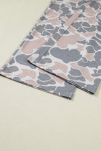 Load image into Gallery viewer, Multicolour Camouflage Short Sleeve Top and High Waist Wide Leg Pants Set