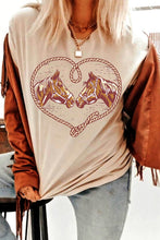 Load image into Gallery viewer, Khaki Rodeo Horse Graphic Western Cowgirl Fashion T Shirt