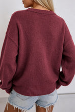 Load image into Gallery viewer, Red Dahlia Sequined Candy Cane Festive Casual Christmas Sweater
