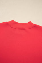 Load image into Gallery viewer, Pink Plaid Sleeve Colorblock Loose Tunic Sweatshirt
