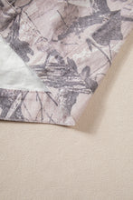 Load image into Gallery viewer, Gray Abstract Camo Print Colorblock Collar Oversized Shift Silhouette Denim Jacket