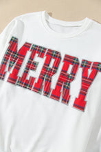 Load image into Gallery viewer, Red Plaid MERRY Holiday Long Sleeve Top and Shorts Set