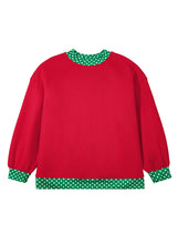 Load image into Gallery viewer, Orange Polka Dot Patchwork Round Neck Plus Size Sweatshirt