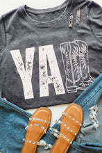 Load image into Gallery viewer, Gray YALL Western Boots Printed Tee