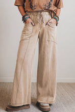 Load image into Gallery viewer, Ashleigh Blue Mineral Wash Drawstring Retro High Waist Wide Leg Western Pants