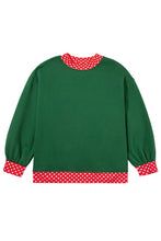 Load image into Gallery viewer, Orange Polka Dot Patchwork Round Neck Plus Size Sweatshirt