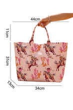 Load image into Gallery viewer, Color black Polka Dot Vinyl Glossy Tote Bag