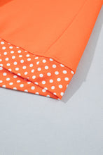 Load image into Gallery viewer, Red Colorblock Polka Dot Contrast Trim Oversized Sweatshirt