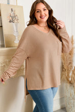 Load image into Gallery viewer, Parchment Plus Size Drop Shoulder Knit Tunic Top