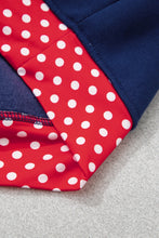 Load image into Gallery viewer, Orange Polka Dot Patchwork Round Neck Plus Size Sweatshirt