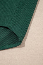 Load image into Gallery viewer, Blackish Green Plaid Pocket Button Long Sleeve Shift Shacket