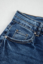 Load image into Gallery viewer, Sail Blue Acid Wash Pocket Detail Flare Jeans