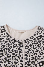 Load image into Gallery viewer, Khaki Leopard Print Patch Pockets Binding Tape Long Sleeve Regular Fit Jacket