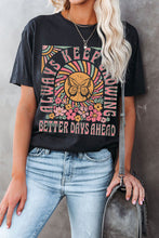 Load image into Gallery viewer, Black Always Keep Growing Butterfly Flower Crewneck Graphic Tee