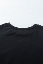 Load image into Gallery viewer, Black Rugby Game Day Patchwork Graphic Plus Size Sweatshirt