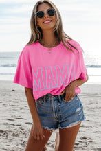 Load image into Gallery viewer, Bright Pink MAMA Letter Graphic Neon T Shirt