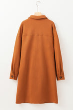 Load image into Gallery viewer, Gold Flame Textured Collared Drop Shoulder Buttoned Front Duster Coat