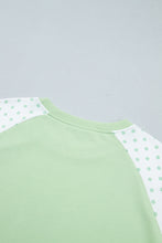 Load image into Gallery viewer, Khaki Polka Dot Patchwork Colorblock Long Sleeve Casual Two Piece Pants Set