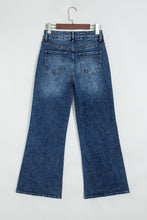 Load image into Gallery viewer, Sail Blue Acid Wash Pocket Detail Flare Jeans