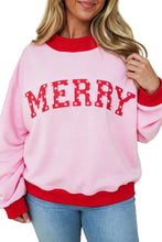 Load image into Gallery viewer, Grapefruit Orange Contrast Polka Dot Slogan Graphic Color Block Mock Neck Plus Sweatshirt