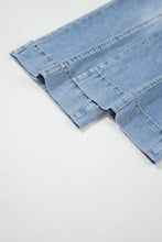 Load image into Gallery viewer, Beau Blue Drawstring Waist Wide Leg Ankle Length Jeans