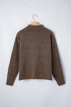 Load image into Gallery viewer, Chicory Coffee Floral Print High Neck Long Sleeve Sweater