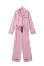Load image into Gallery viewer, Delicacy Long Sleeve Colorblock Patchwork Two Piece Home Wear Lounge Set