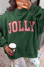 Load image into Gallery viewer, Light Grey MERRY Embroidered Letter High Neck Tunic Pullover Sweatshirt