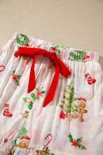 Load image into Gallery viewer, Pink Abstract Christmas Print Long Sleeve Two Piece Shift Lounge Set
