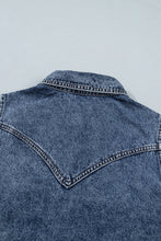 Load image into Gallery viewer, Ashleigh Blue Solid Denim Button Front Pocket Sleeveless Cowboy Vest