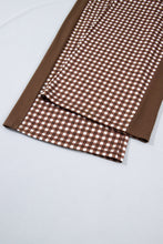 Load image into Gallery viewer, Red Color Block Plaid Patchwork Long Sleeve Pullover Wide Leg Pant Set