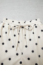 Load image into Gallery viewer, Beige Polka Dot Half Sleeve Loose Top Elastic Waist Casual Pants Set