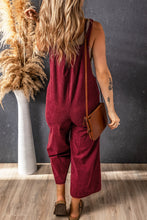 Load image into Gallery viewer, Brown Solid Color Corduroy Wide Leg Bib Overalls