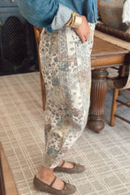 Load image into Gallery viewer, Multicolour Boho Floral Patchwork Western Print Straight Leg Ankle-Length Jeans