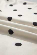 Load image into Gallery viewer, Beige Polka Dot Half Sleeve Loose Top Elastic Waist Casual Pants Set