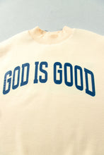 Load image into Gallery viewer, Yellow Jesus Slogan Stand Neck Long Sleeve Oversized Tunic Plus Size Sweatshirt