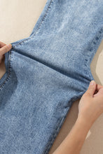 Load image into Gallery viewer, Sail Blue Acid Wash Pocket Detail Flare Jeans